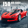 Ferrari J50 Diecast Alloy Car 1:32 Supercar Vehicles Metal Car Model Car Sound Light Toys For Gift. 