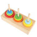 Wooden Sorting Stacking Toys For Boy Girl Educational Geometric Stacker New. 