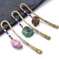 Multi Style Creative Metal Bookmark Tower Book Mark Healing Stone Crystal Beads Paper Clip Children's Gift Stationery Student. 