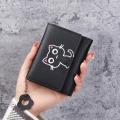 Ladies Short Leather Clutch  Girl Small Purse Coin Purse Card Holder. 