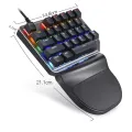 Motospeed K27 Gaming Mechanical Keyboard 27 Key Wired LED Backlight Single Handed Numpad Computer Keypad Red Switch For Laptop. 