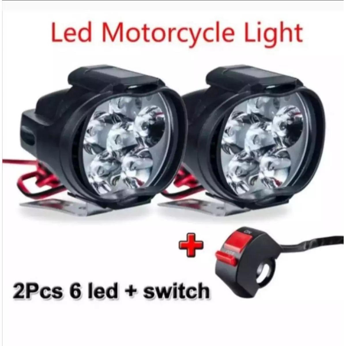 2pcs]white alo]dc]6led bike light+Swich]]RRI