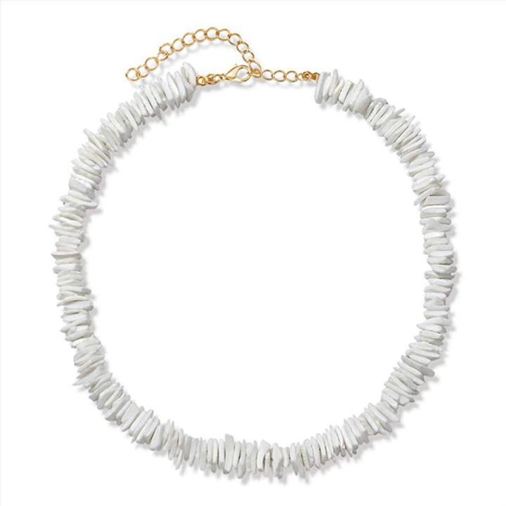 Puka Shell Necklace for Women Boho Tropical Hawaiian Beach Puka Shell Surfer Choker Necklace Jewelry Mens Womens