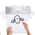 T-Shirt Alignment Ruler Craft Ruler Acrylic T-Shirt Measuring Tool Transparent for Making Fashion Center Design 16*5in. 