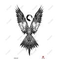 Waterproof Temporary Tattoo Sticker Phoenix Feather Dragon Eagle Hand Back Arm Flash Tatoo Tatto for Woman Men. 