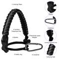 Aqua Flask Accessories Handle 12oz - 64oz Colorful Aquaflask Paracord Handle 22oz Wide & Standard Mouth Water Bottles Aquaflask Handle Strap with Safety Ring Holder and Carabiner for Outdoor Hiking Travel Aquaflask Accessories. 