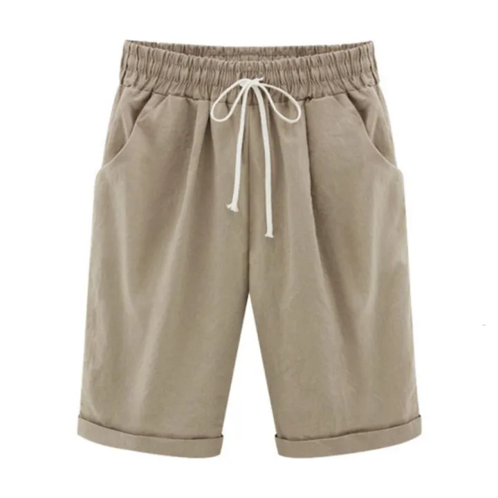 recreational%20Bermuda%20shorts%20Versatile%20Polyester%20fiber%20Casual%20Summer%20women's%20shorts%20loose%20Knee%20length%20shorts%20for%20Summer%20Beach%20Travel%20Outdoor%20Active%20lifestyle%20-%20Image%205