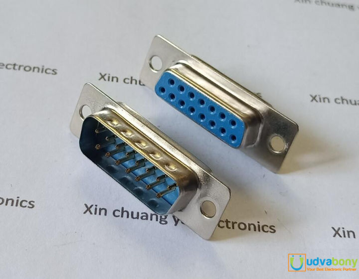 DB15%20DB-15%202%20Rows%2015%20Pin%20Male%20&%20Female%20VGA%20Jack%20&%20Socket%20Plug%20Connector%20With%20Plastic%20Back%20Shell%20Housing%20For%20LCD%20Monitor%20-%20Image%206