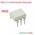 Optocoupler 4N35 4N-35 Optocoupler IC DC Input Transistor Output Optical Coupler Photo Transistor Through Hole DIP 6 Pin Leads. 