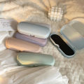 Portable Cream Colored Glasses Case Cute Sunglasses Myopia Glasses Storage Box Travel Student Simple Sunglasses Box Storage Box.