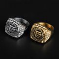Stainless Steel Men's Ring Tau Gamma Phi Fraternity Ring with Rhinestone Size 6-13. 
