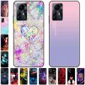 For ZTE Blade V41 Smart Case A7050 Soft Black Silicone Painted Cat Phone Cover for ZTE V41 Smart Astronaut Funda TPU V41Smart. 