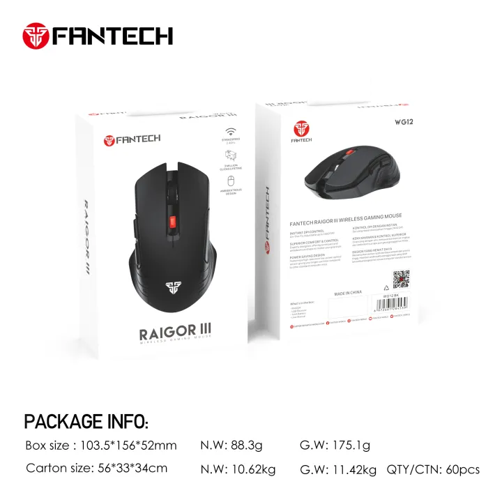FANTECH%20RAIGOR%20III%20WG12%20Stable%202.4Ghz%20Connection%20Wireless%20Mouse%202000%20DPI%20Pixart%20Sensor%20Ambidextrous%20Design%20Portable%20Mice%20For%20Laptop%20PC%20Computer%20Gaming%20Gamer%20-%20Image%208