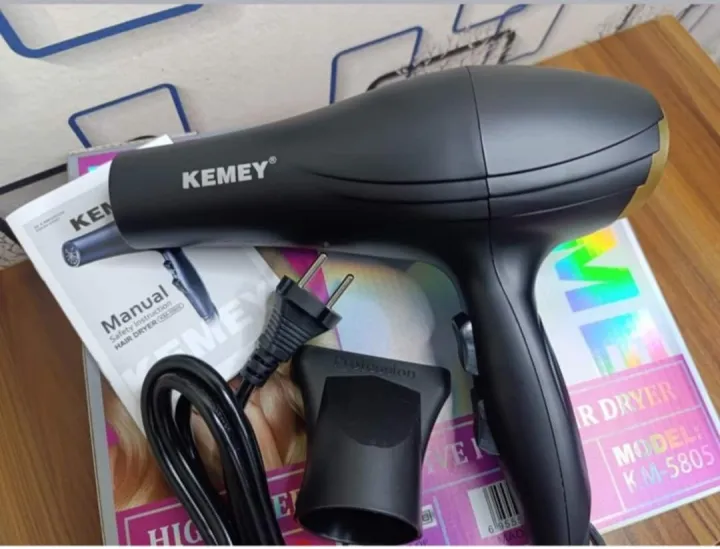 Kemei-KM-5805-1000W-%20(%202%20in%20!%20)%20Powerful-Professional-Heavy-Duty-Hair-Dryer-for-Unisex%20-%20Black%20-%20Image%205