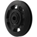 95mm Wearproof Bearing Pulley Wheel Cable(Black). 