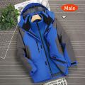 Hiking Jacket Waterproof Women Men 3 In 1 Two-piece Detachable Windproof Waterproof Mountaineering Ski Jackets Men 2023 New. 