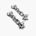 Dangle Spike Ball Flail Earring Dangly Gothic Chain Earring Spike Dangle Punk Statement Spike Charm Alternative Earrings.