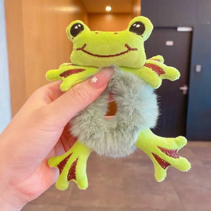%E3%80%90Tech-savvy%E3%80%91%20Cute%20Cartoon%20Frog%20Band%20For%20Girls%20Plush%20Ponytail%20Maruko%20Hair%20Tie%20Elastic%20Hair%20Ring%20Headwear%20Girls%20Kids%20Hair%20Accessories%20Demoo%20-%20Image%205
