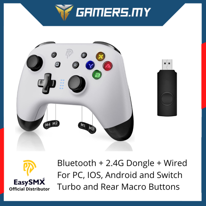 EasySMX%C2%AE%20Bayard%209124%20Tri-Mode%20Wireless%20Controller%20(White)%20with%20Dongle%20%20II%20plug%20and%20play%20with%20computer%20or%20xbox%20or%20console%20-%20Image%202