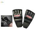 MMA Half Finger Boxing Fight Gloves Mitts for Sparring Punching Bag Training - for Adults Black 3. 
