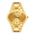 Cansnow Luxury Women's Watches Gold Stainless Steel Band Quartz Female Clock.