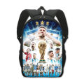 New Football World Cup Peripheral Student Schoolbag, Messi Schoolbag, Large Capacity Polyester Load Reduction Backpack, Computer Bag.