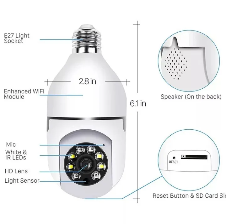 Bulb%20System%20360%20Degree%20WiFi%20Panorama%20IP%20Camera%20white%20PTZ%20-%20Image%207