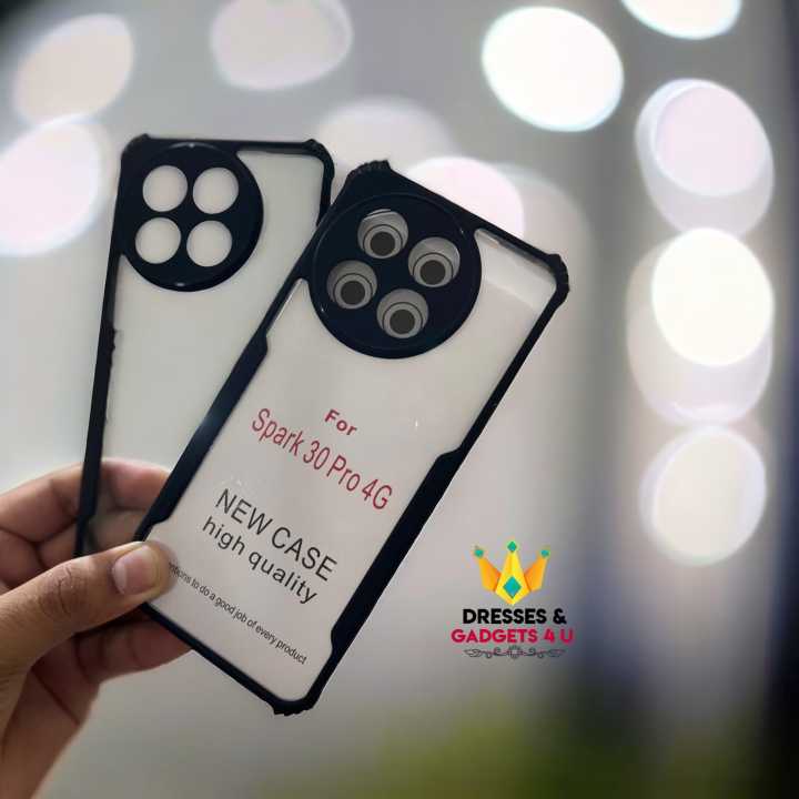 Tecno%20Spark%2030%20Pro%204g%20Back%20Case%20Cover,%20Xundd%20Camera%20Bump%20Protection,%20Shockproof%20Bumper%20Crystal%20Clear,%20Slim%20360%20Degree%20Protection,%20Acrylic%20Transparent%20Eagle%20TPU+PC%20(Matte%20Black)%20Tecno%20Spark%2030%20Pro%20/%20TecnoSpark30Pro%20Back%20Case%20-%20Image%202