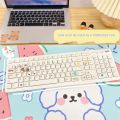 1pc Kawaii Mouse Pad Large Cherry Bunny Non-slip Desktop Table Mat Student Desk Mat Cute Bear Bunny Mouse Pad Large Game Mat.