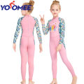 【In-Stock】 Yoomee One-piece Kids Wetsuit Swimsuit Children Sunscreen UPF50+ Swim Suit Long Sleeve Swimwear Swimsuit for Girls. 
