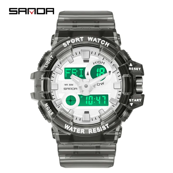 SANDA%20Baru%20Wanita%20Gaya%20Tali%20Transparan%20Jam%20Tangan%20Wanita%20Tahan%20Air%20LED%20Digital%20Dual%20Display%20Outdoor%20Mewah%20Jam%20Tangan%20Fashion%20Wanita%20-%20Image%203