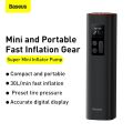 Baseus Super Mini Inflator Pump Car Air Compressor 12V 150PSI Portable Car Tire Inflator Smart Digital Inflatable Pump For Car Bicycle Boat Air Pump. 