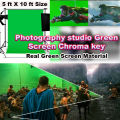 Green Screen Background Chromakey Muslin Backdrop Photo Video Studio Photography. 
