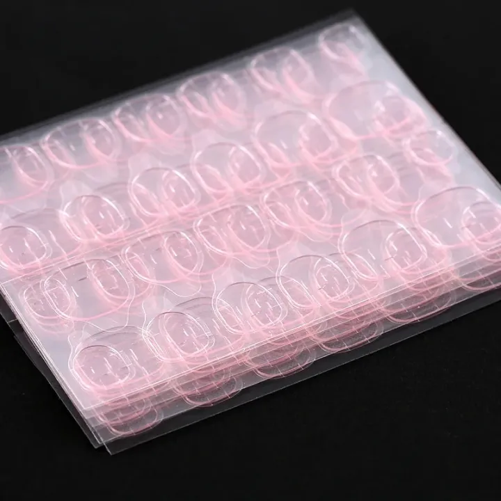 24/48/72/96/120/240pcs%20Nail%20Jelly%20glue%20Double%20Sided%20False%20Nail%20Art%20Adhesive%20Tape%20Glue%20Sticker%20pink%20transparent%20Nail%20Glue%20-%20Image%203