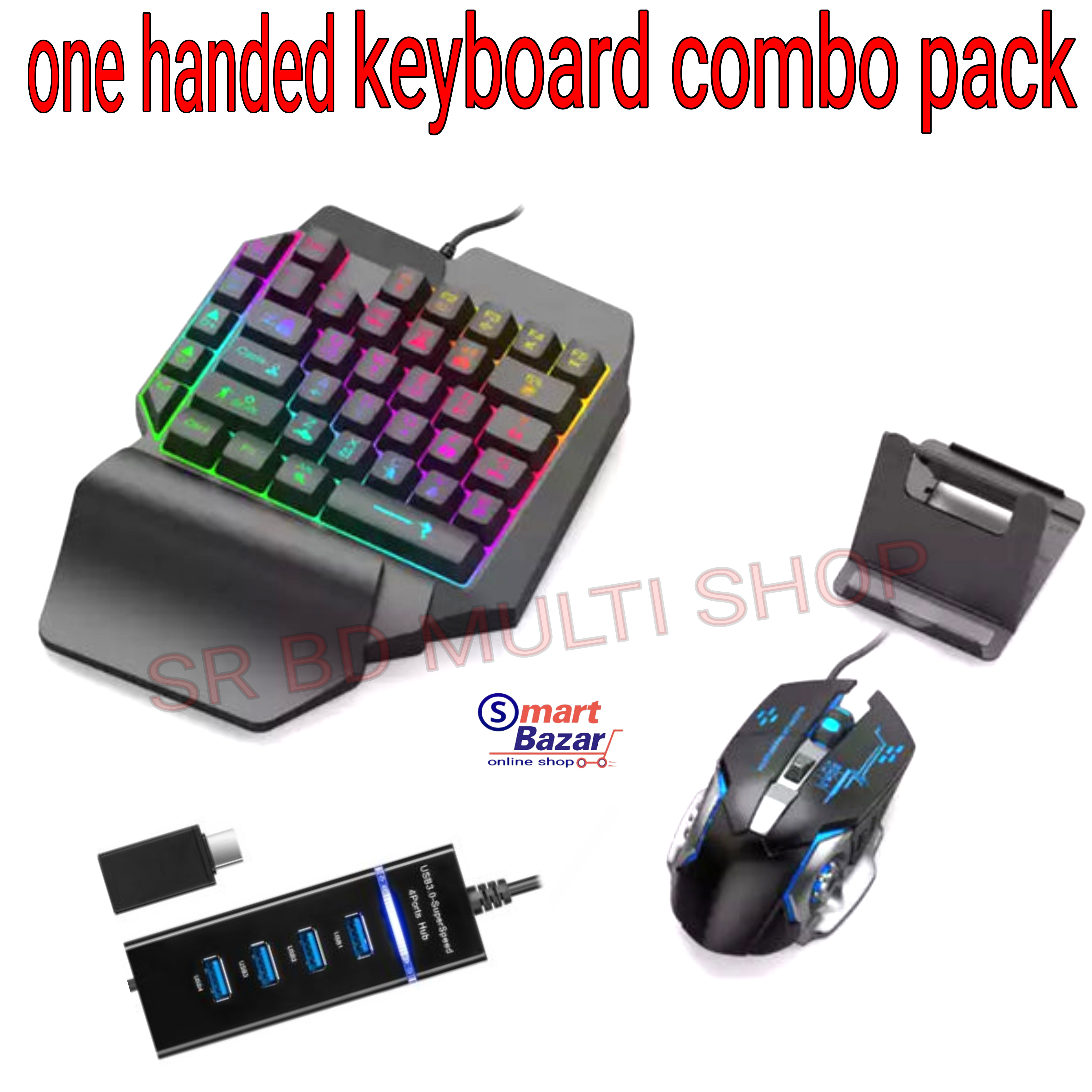 Mouse Gaming Keyboard Mouse 3.0- 4/1 pot usb hub Combo Support For Android & IOS PC PUBG Mobile Game Accessories 6 items>” /></p>
<p>Regular Price : 1640 BDT<br />
Sales price Is: 820 Taka.</p>
<p>OrderINFO : &ID4507350692<br />
More Products : <a href=