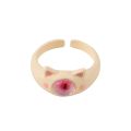Punk Big Eyes Ring Cute Green Monster Ring For Women Fashion Sweet Colorful Cat Eyes Open Couple Ring Party Finger Accessories.
