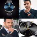 ONTHEEDGE Ultra-thin Men Business Watch Waterproof Quartz Watches Stainless Steel Strap Calendar Wristwatch. 