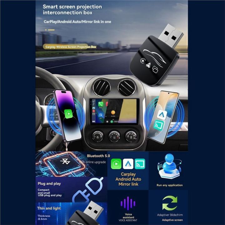 Wireless%20Carplay%20Adapter%203%20in%201%20AI%20Smart%20Box%20Android%20Auto%20Wired%20USB%20Dongle%20for%20Car%20Connectivity%20-%20Image%202