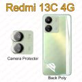 2in1 Combo For Xiaomi Redmi 13C / 13 C  Camera Protector, Back poly. 