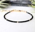 Black Crystal Tourmaline Bracelet, Empath Protection Bracelet for Women, Dainty Black Tourmaline Jewelry,. 