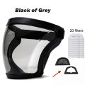 Transparent Full Faceshield Reusable Dustproof Anti-fog Mask HD Safety Glasses Kitchen Protection Anti-splash Mask With Filters. 