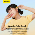 Baseus Bowie WM02+ Wireless Bluetooth Earphone Transparent Case With Smart Display Wireless Earbuds With Mic Touch Control App Support Low-Latency Earphone. 