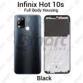 For Infinix Hot 10s Full Body Housing With Camera Glass (LCD Frame, Side/Middle Frame, Back Panel/Backshell).