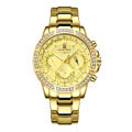 NAVIFORCE NF9196 Golden Stainless Steel Chronograph Watch For Men - Golden. 