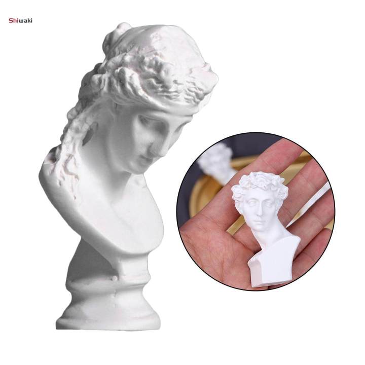 Classic Bust Statue Greek Sculpture Character Figurine Home Office Decor Resin Crafts Arias