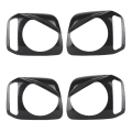 4x Lamp Hoods Stickers Car Headlight Light Lamp Cover Garnish for Jimny JB23 JB33 JB43 1998-2017 Black. 