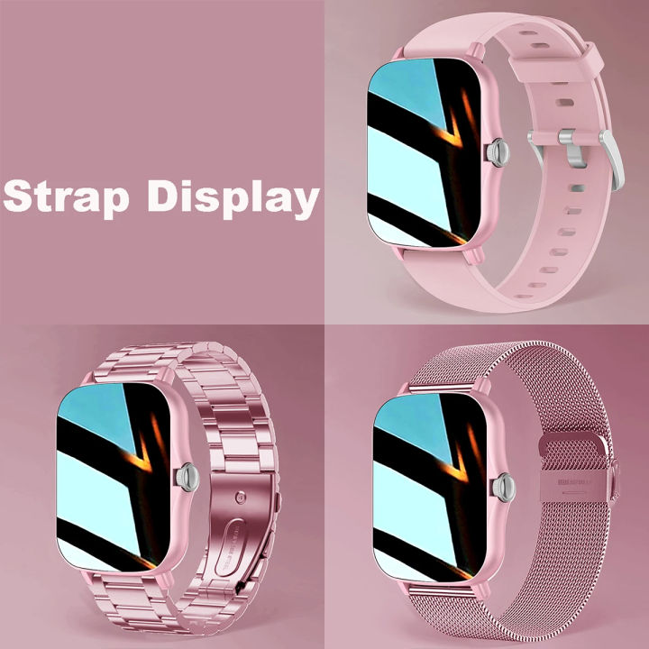 +2pc%20Straps%20Smart%20Watch%20Women%20Men%20Smartwatch%20Square%20Stainless%20Steel%20Smart%20Clock%20BT%20Call%20For%20Xiaomi%20Samsung%20Phone%20Fitness%20Tracker%20-%20Image%202