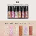 Flare 6 Pieces Liquid Glitter Waterproof Eyeliner Set. 