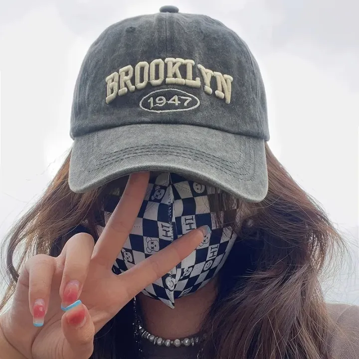 brooklyn%20Alphabet%20Baseball%20Cap%20Cowboy%20baseball%20cap%20-%20Image%205