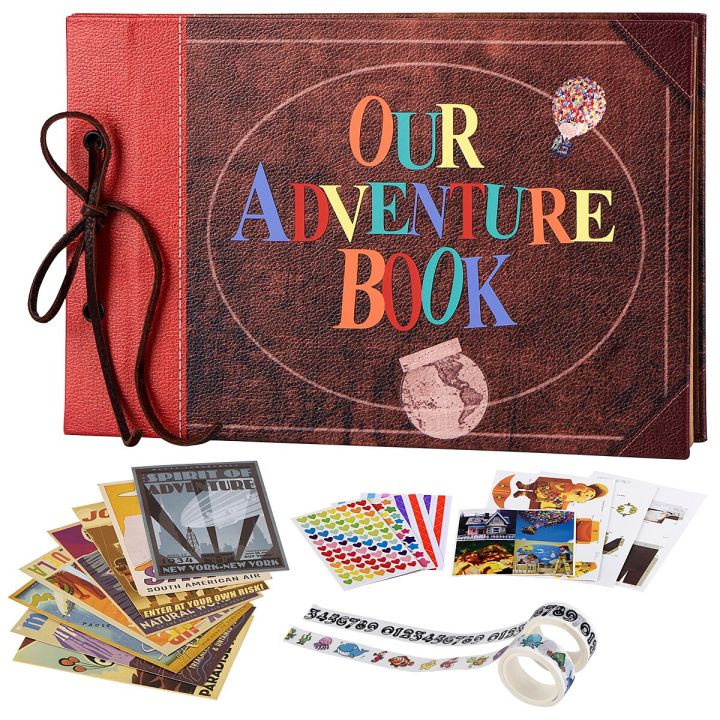 60%20Page%20DIY%20Handmade%20Photo%20Album%20Scrapbook%20Our%20Adventure%20Book%20Retro%20Kraft%20Album%20Anniversary%20Wedding%20Guest%20Book%20Memory%20Gift%20-%20Image%207